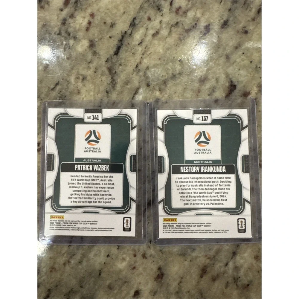 2026 Panini Prizm FIFA World Cup Rookie Duo Yazbek Irankunda Australia #RD